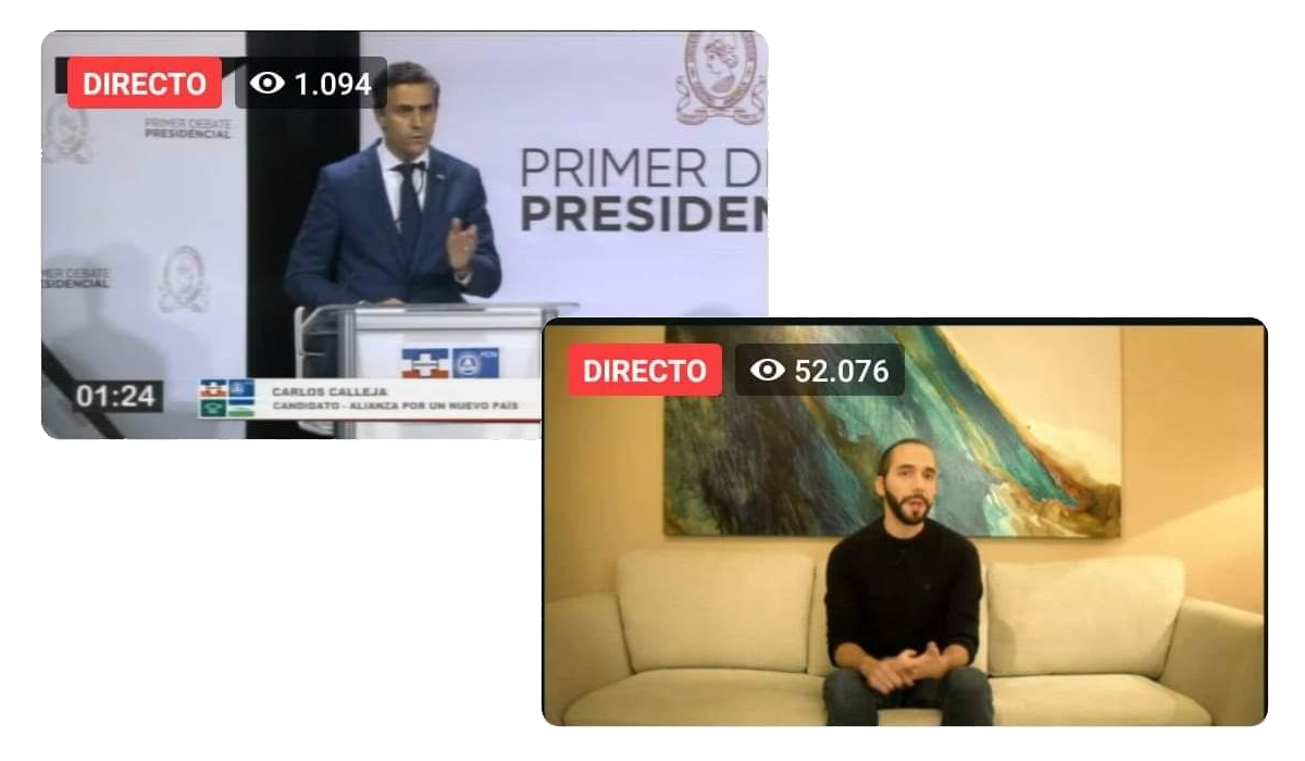 Transmisión de Nayib Bukele supera en más de 50,000 a transmisión del Debate UES transmision-de-nayib-bukele-supera-en-mas-de-50000-a-transmision-del-debate-ues