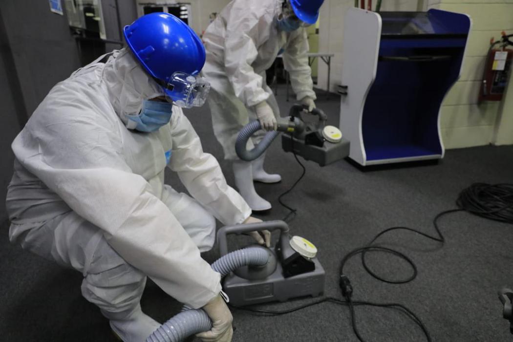 Sanitizan Aeropuerto Internacional como medida preventiva al coronavirus sanitizan-aeropuerto-internacional-como-medida-preventiva-al-coronavirus